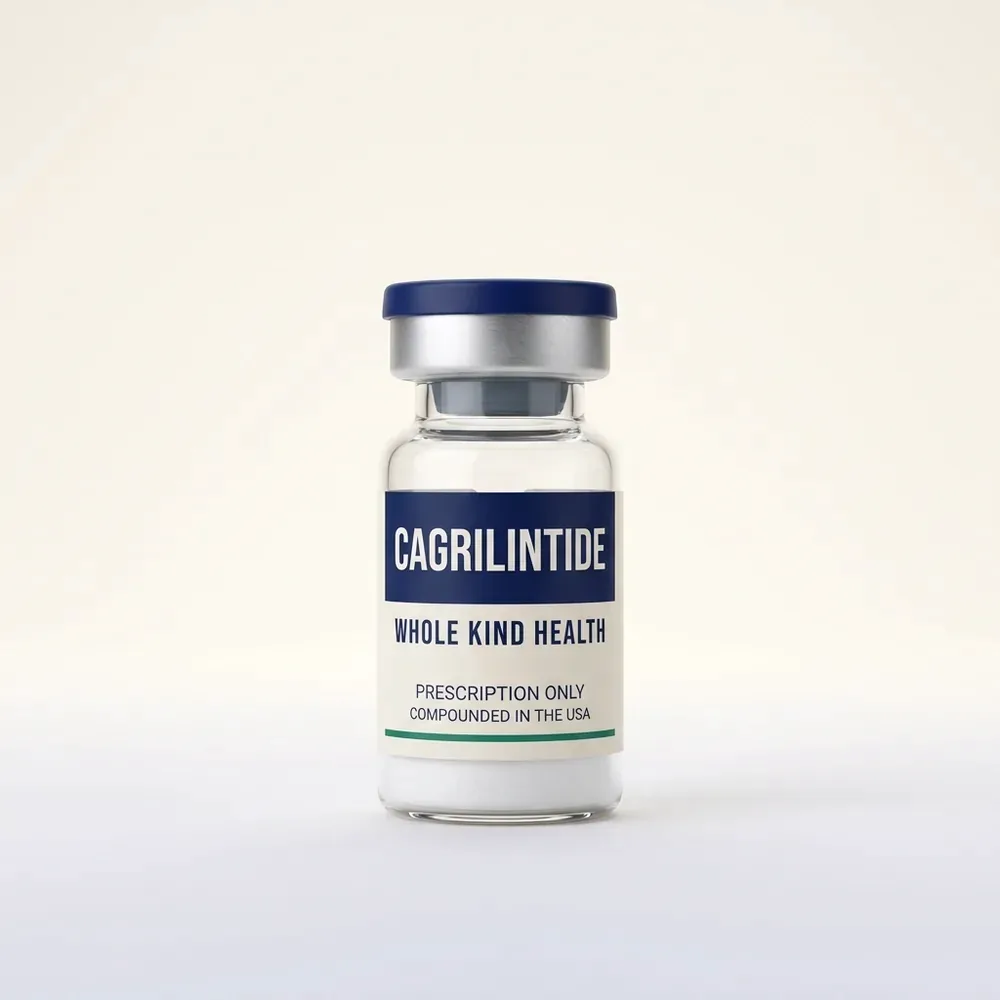 Cagrilintide from Whole Kind Health, lyophilized powder vial, subcutaneous injection