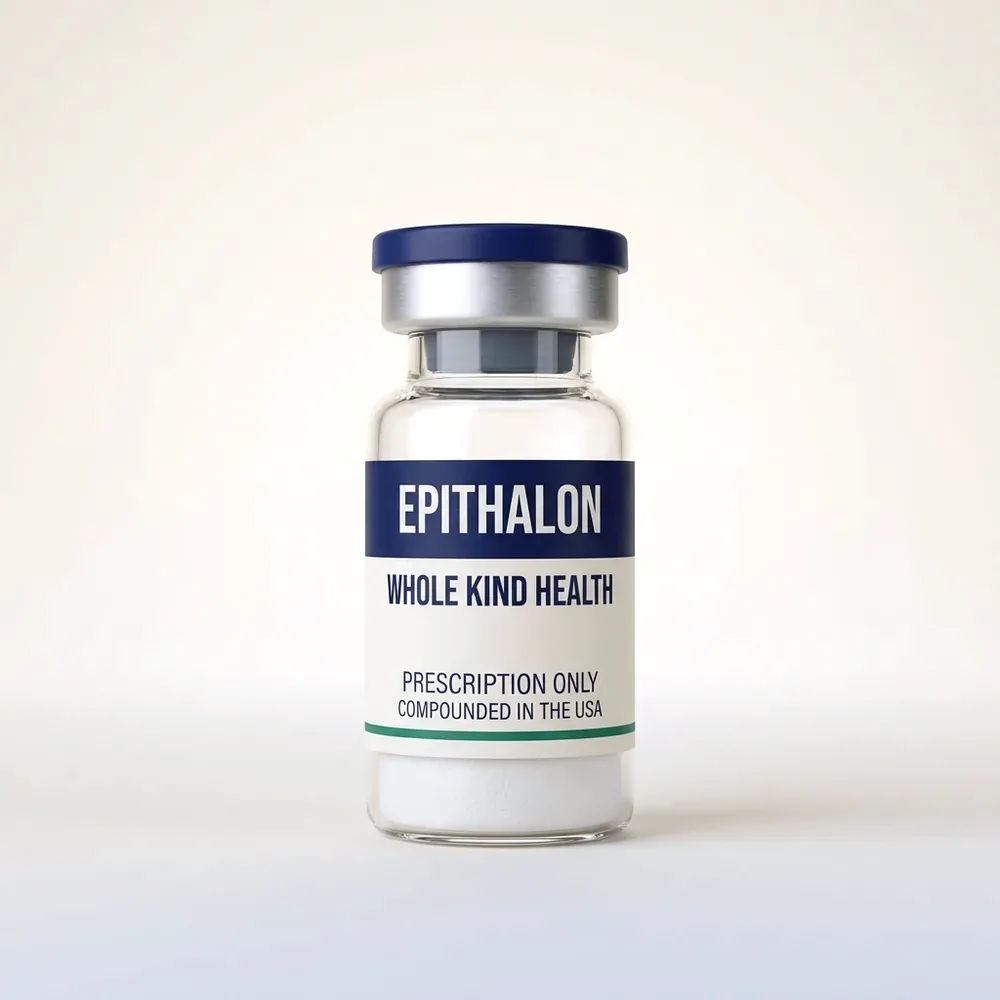 Epithalon from Whole Kind Health, lyophilized powder vial, subcutaneous injection