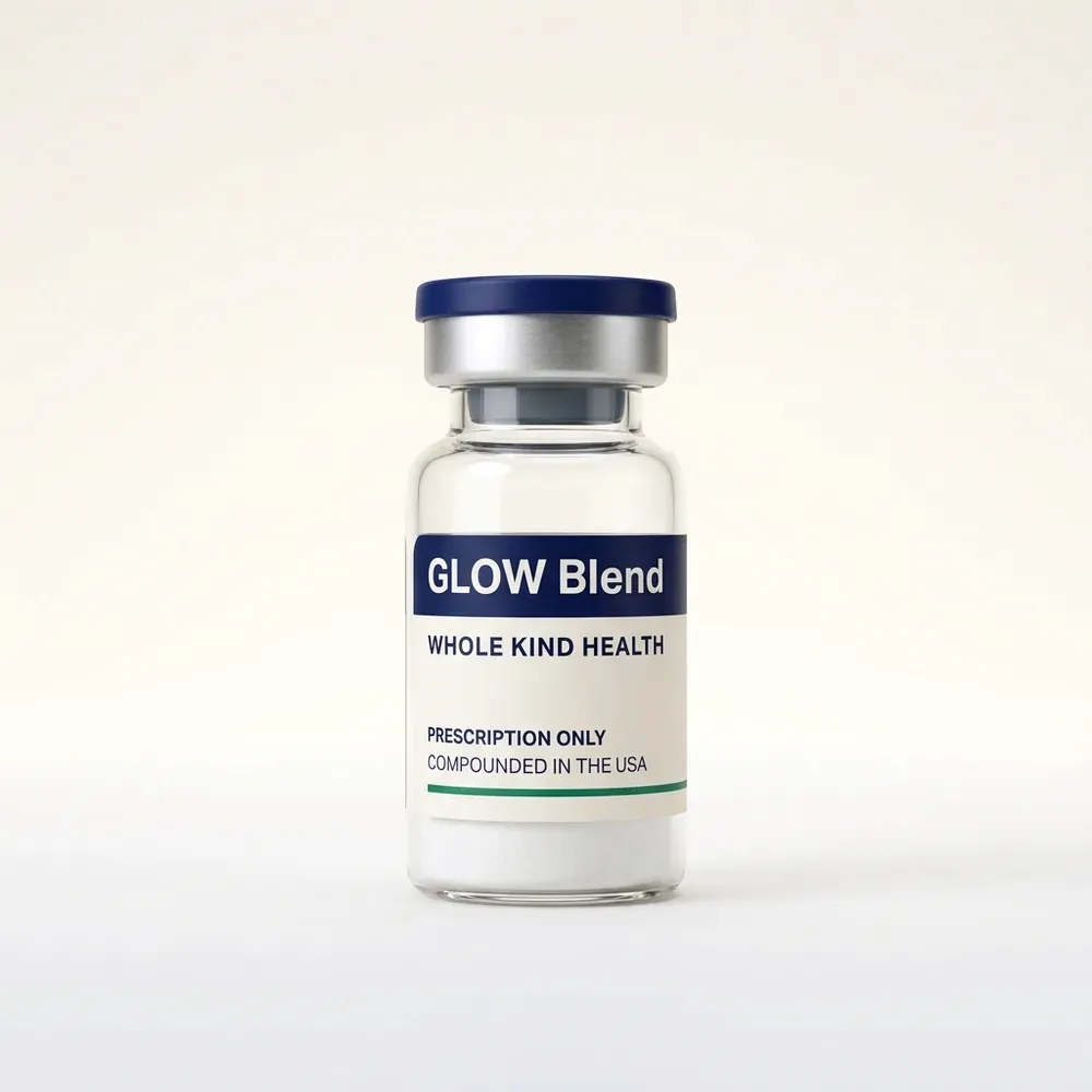GLOW Blend from Whole Kind Health, lyophilized powder vial, subcutaneous injection