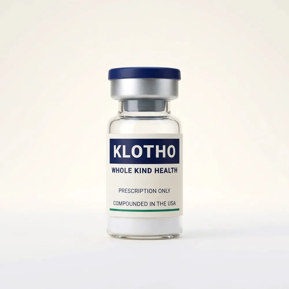 Klotho from Whole Kind Health, lyophilized powder vial, subcutaneous injection