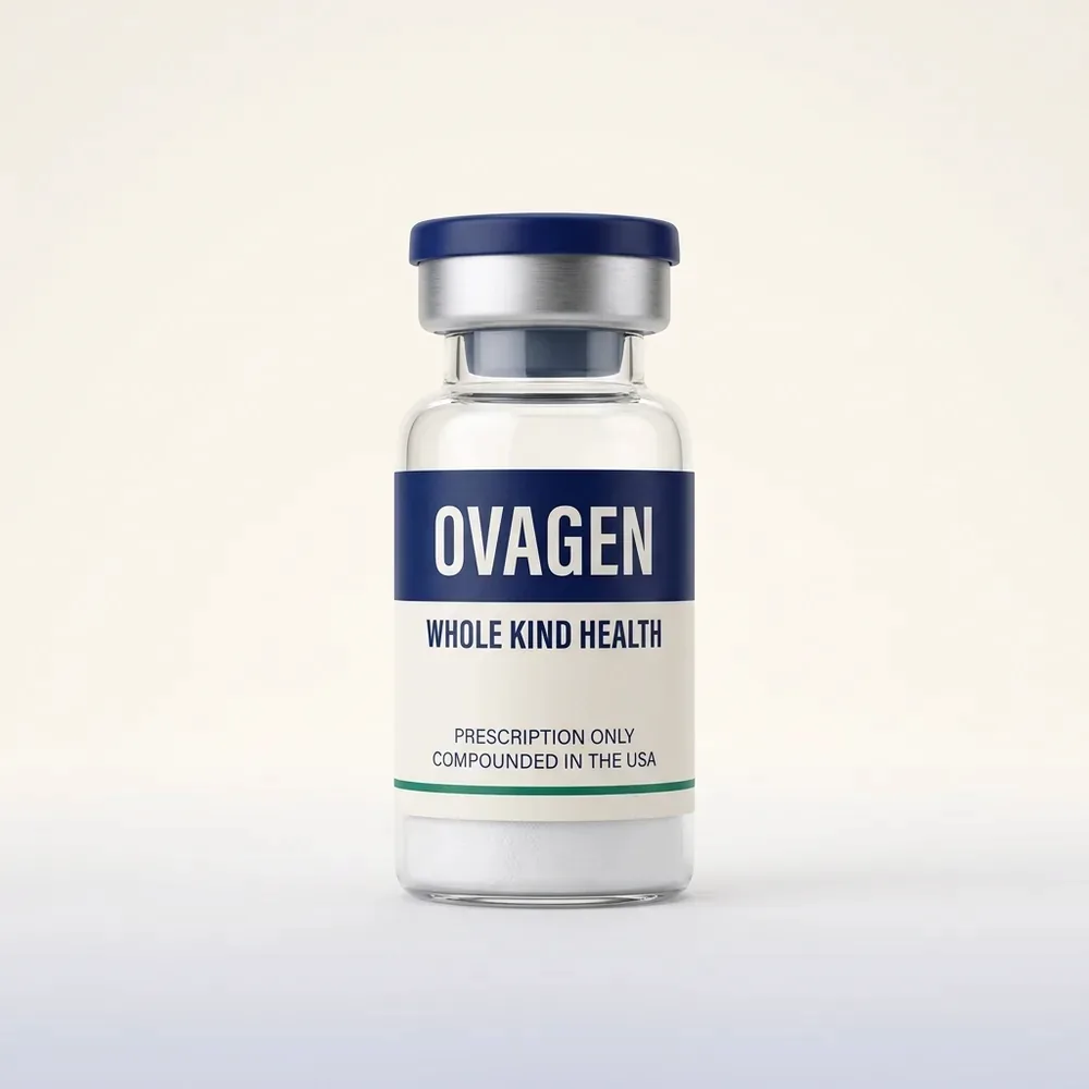 Ovagen from Whole Kind Health, lyophilized powder vial, subcutaneous injection